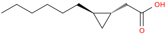 Cyclopropaneacetic acid, 2 hexyl , (1s,2r) 